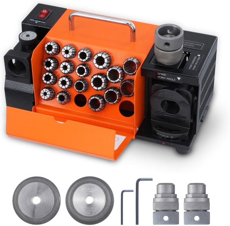 MR-20G Bohrerschärfer - Ein Präzisionswerkzeug zum Schleifen und Schärfen von Bohrern von 3 mm bis 20 mm. Wird mit 18 Sp...