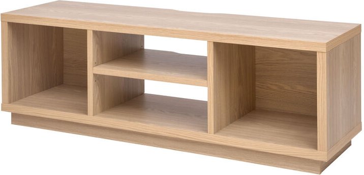 TV-Möbel, TV-Schrank, TV-Bank, TV-Halterung für bis zu 55-Zoll-Bildschirme, 4 Regale, Kabelauslass, Verstellbare Füße, S...