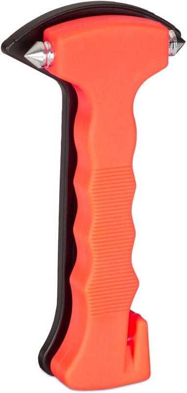 Relaxdays - 2 x Auto Notfallhammer mit Gurtschneider, Fenster Nothammer mit Stahl Spitzen, pkw Gurtmesser, Autohammer, o...