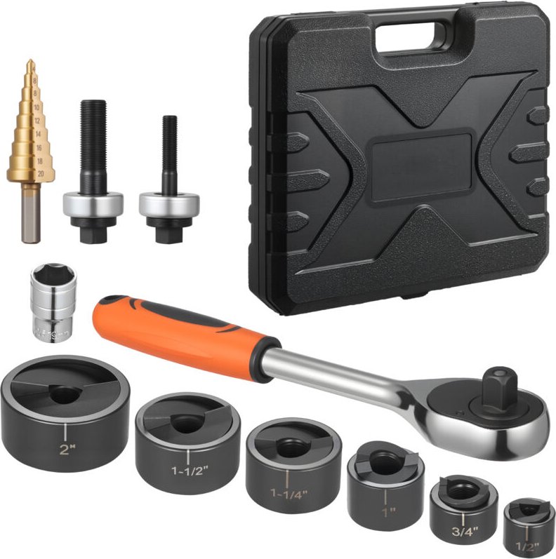 Mophorn 12,7-50,8 mm Ratschen-Ausbrechset mit SLUG-Buster-Funktion, Werkzeugset für Aluminium, Weichstahl, Fiberglas und...