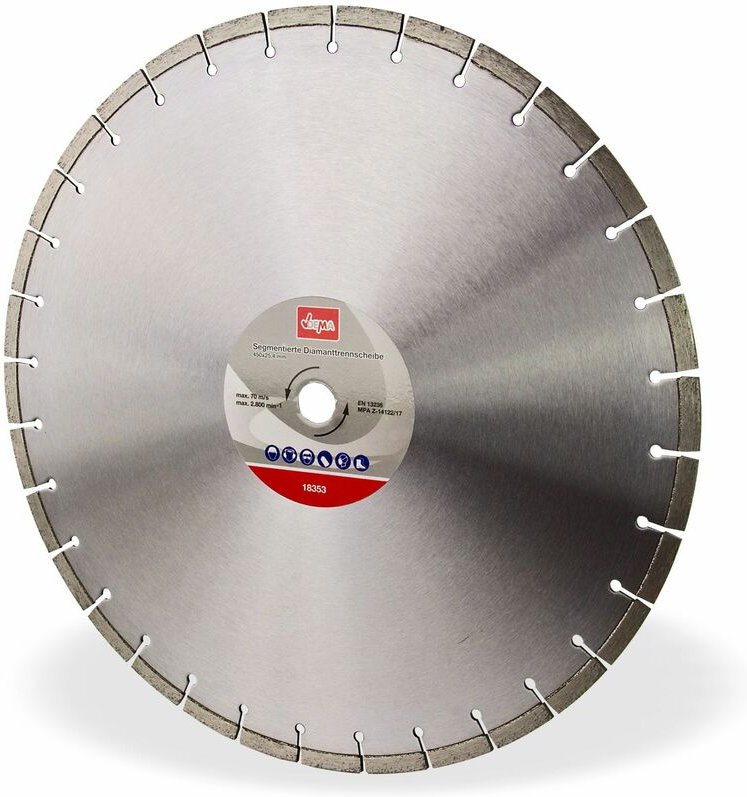 Segmentierte Diamanttrennscheibe 450x25,4 mm Trennscheibe Diamant Beton Granit