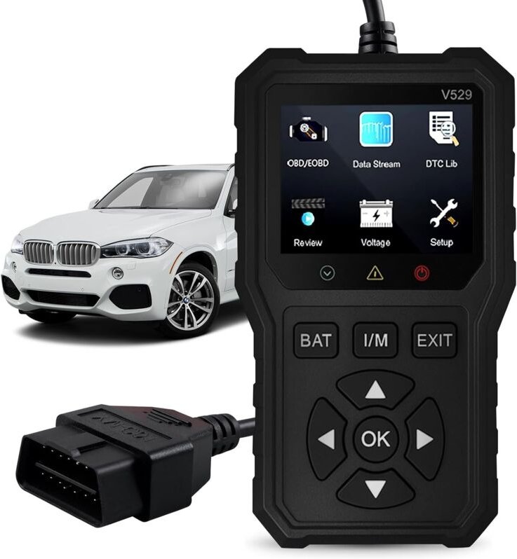 OBD2 V529 Diagnosegerät, professionelles Kfz-Diagnosegerät mit Fehlercodeleser für alle Fahrzeuge