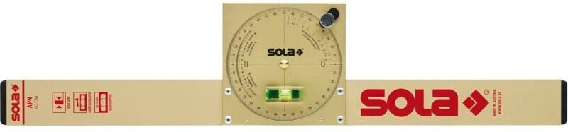 Sola - apn 1000T Neigungs-Wasserwaage ohne Magnet Länge 600 mm Alu goldeloxiert