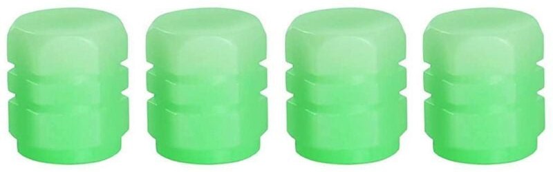 4x leuchtende ventilkappen fur autoventil - grun