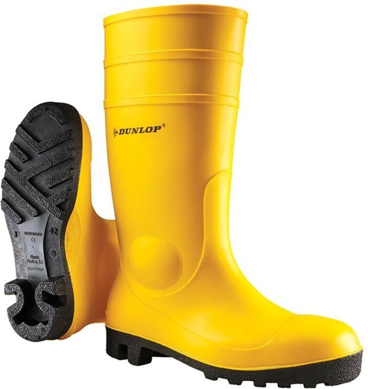 BAU-Sicherheitsstiefel bodo S5, pvc, gelb, gerader Schaft, Gr. 40 - Dunlop