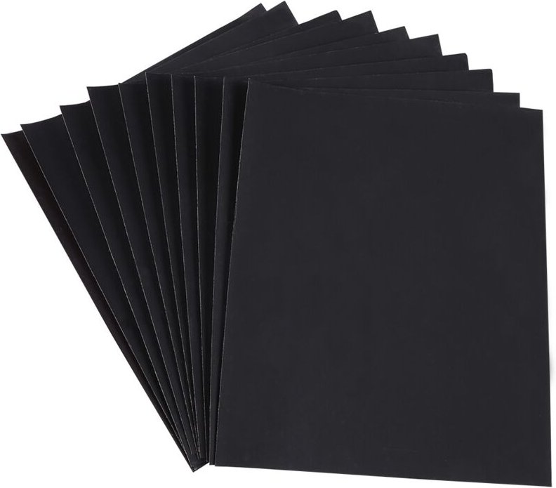 Packung mit 10 Blatt wasserfestem Schleifpapier zum Trocken- und Nasspolieren (Körnung 800)