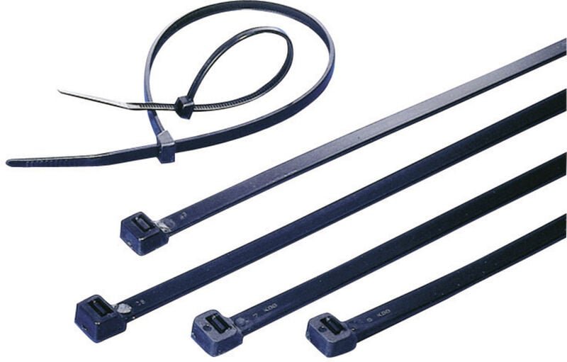 1592813 TC-CVR200MW203 Kabelbinder 200 mm 2.50 mm Schwarz UV-stabilisiert 100 St. - Tru Components