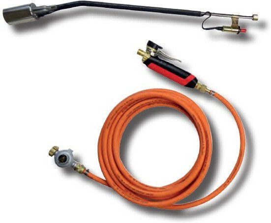 Toute la soudure - Thermisches Unkrautbekämpfungsset mit Piezo-Lanze 500mm Propangasschlauch 5m