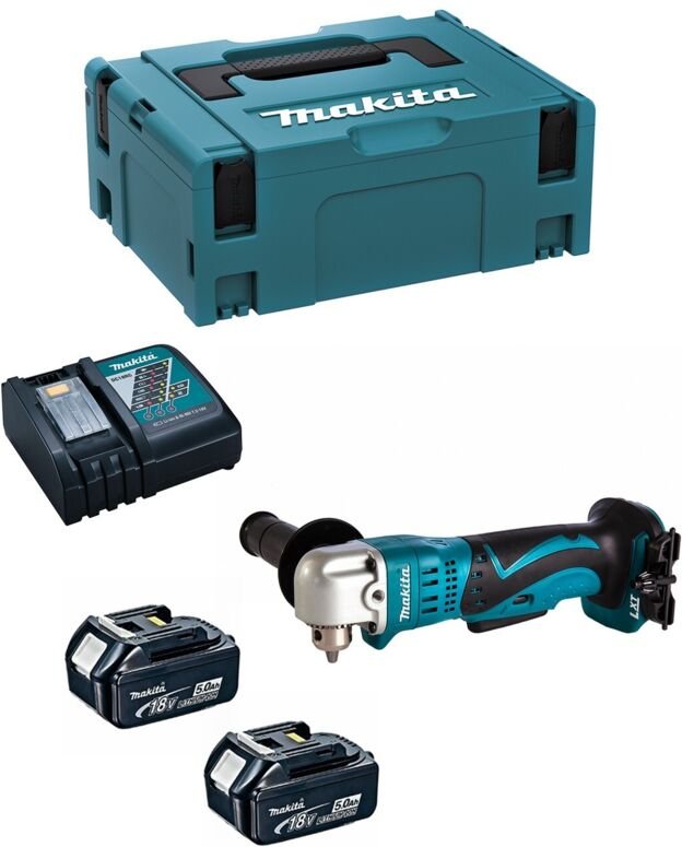 Akku-Winkelbohrmaschine DDA350RTJ 18V, 0-1.800 min, 2x 5, 0Ah + Lader - Makita