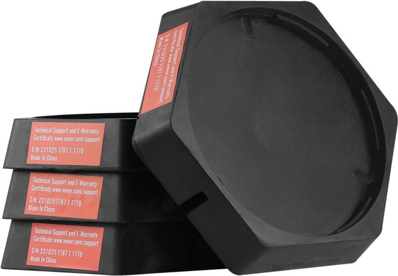 Nivellierpads für Wohnmobile, rv Jack Pads 9 228,6 mm Runde Landefüße, Fest Angebrachte Wagenheberstabilisatoren, Gummi-...