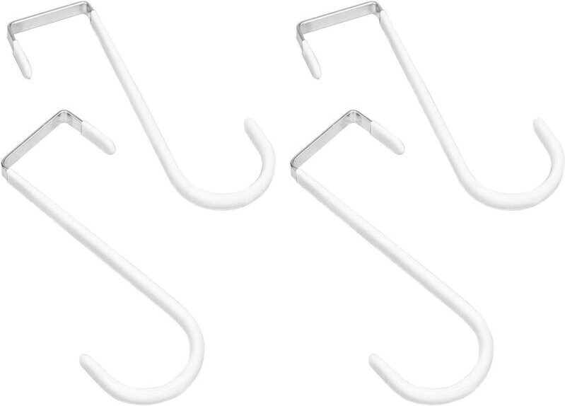 weiße Metall-Türhaken mit kratzfester Gummioberfläche, stabile Halterung für Mäntel, Handtücher, Taschen und Schals, ein...
