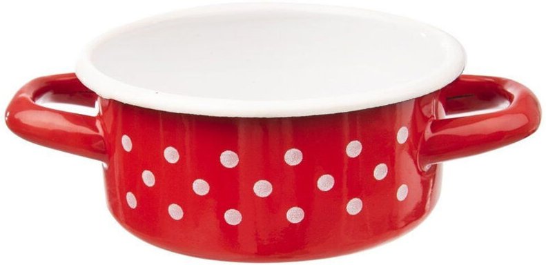 Steel pot with enamel 12 cm - versatile and stove friendly 884356