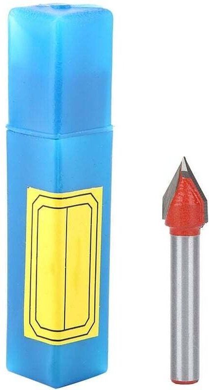 60° V-förmiger CNC-Bohrer 6x10mm 1/4" Holzgravur-Fräser 3D V-Nut-Fräser Schneidwerkzeug WD A