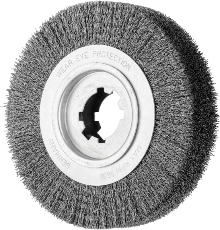 PFERD TOOLS Entgratbürste ungezopft RBU Ø 250x60x50,8 mm Bohrung Stahl-Draht-Ø 0,35 mm stationär