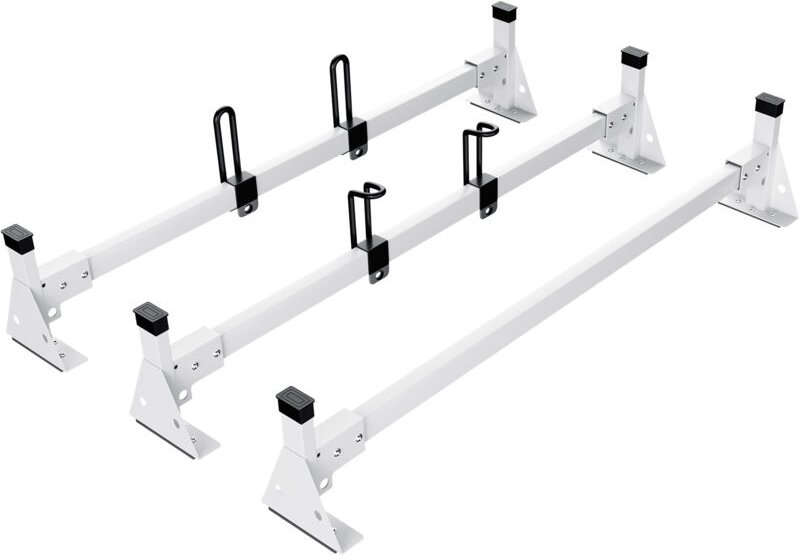 Anhängerleiterträger, 54 Zoll, 3 Querstangen, Leiterdachträger – Hochleistungs-Van-Dachleiterträger aus Stahl mit 800 lb...