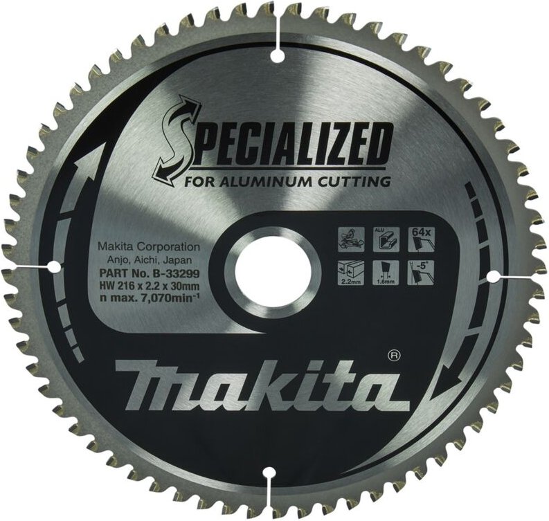 Sägeblatt specialized 216x30x64Z - Makita
