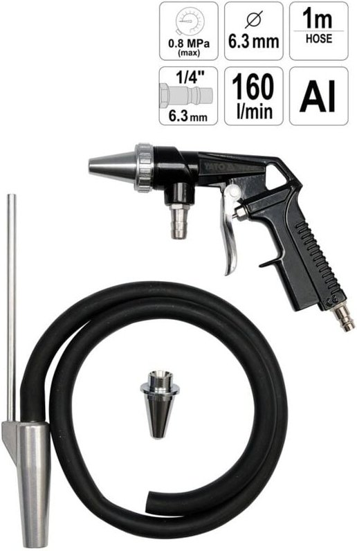 Druckluft Sandstrahlpistole Sandstrahlgerät Sandstrahler mit Zubehör