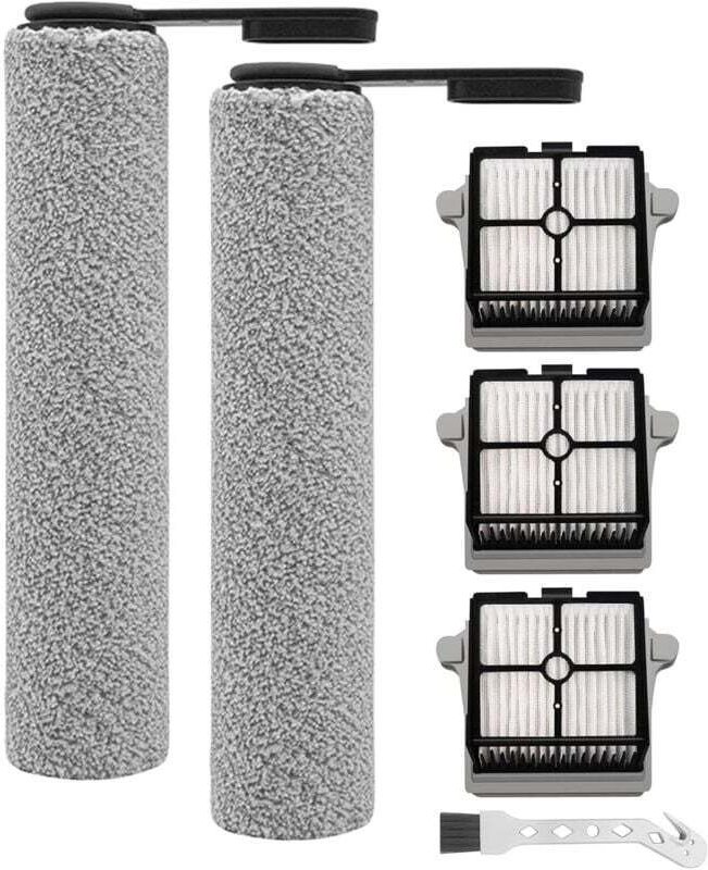 Bürstenwalze und HEPA-Filter für Tineco Floor One S6 / Floor One S7 Pro Nass- und Trockensauger – 2 Walzen, 3 HEPA-Filte...