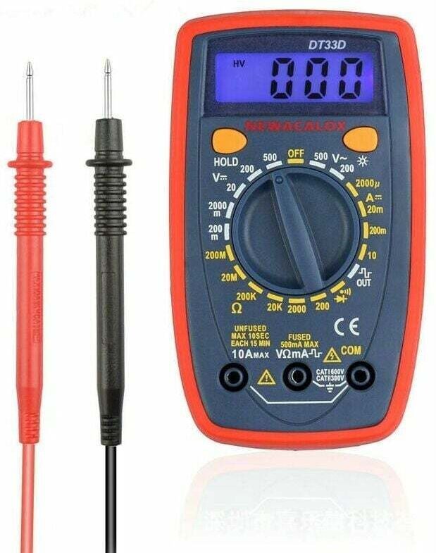 Lablanc - Tragbares Digitalmultimeter, elektrischer Tester 2000, Digitalmultimeter, Voltmeter, Amperemeter, Ohmmeter, mi...