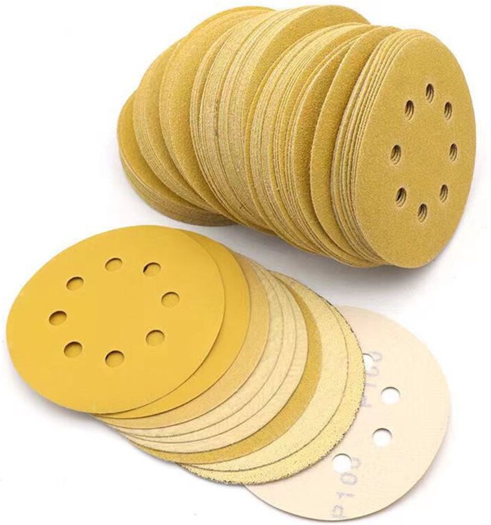 80er-Körnung Schleifpapier, 125 mm, 100 Schleifscheiben für Exzenterschleifer, Schleifpapier