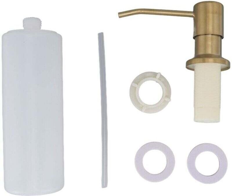 Vtizikl Distributeur de savon pour évier de cuisine 300 ml en acier inoxydable 360° Rotation distributeur de savon multi...