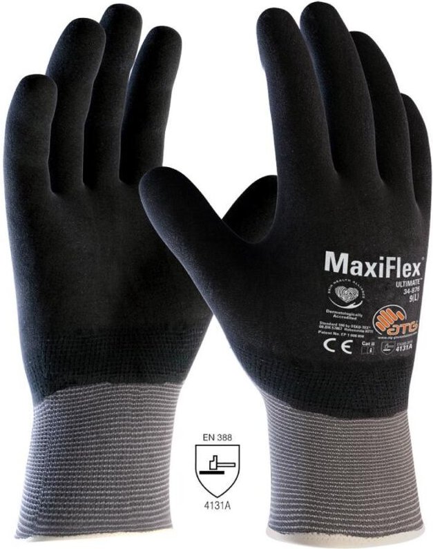 Thumbnail - ATG - MaxiFlex 34-876 Arbeitshandschuhe - 10 (xl) - Dunkelgrau
