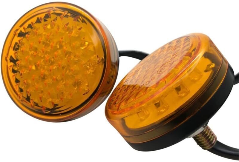 Universelle runde 24-LED-Rückleuchten mit Blinkern und Bremslicht für Autos, LKWs, Anhänger und Motorräder