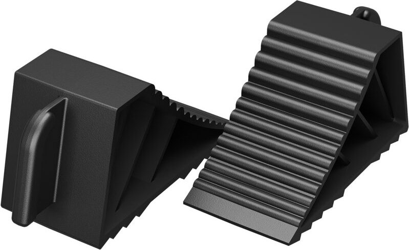 Wiltec Unterlegkeile für Anhänger 2 Stück bis 1,5 t, Bremskeile Wohnmobil 21 x 8,75 x 10 cm, Keile Auto rutschfest aus H...