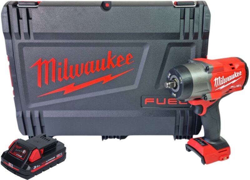 M18 FHIW2F12-301X Akku Schlagschrauber 18 v 1491 Nm 1/2' Brushless + 1x Akku 3,0 Ah + hd Box - ohne Ladegerät - Milwauke...