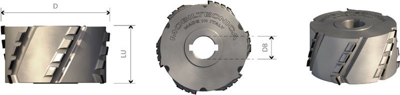 Mtecf015.27 - Kantenband-Fräsen Mit Schraube Aus Diamant D100 Pkd H2,5 Mm Ax. 30° - Mobiltecnica .27d100 Lu48 Z3+3 Ztot1...