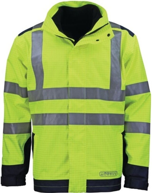 ASATEX Wetter-, Flamm- und Warnschutzjacke Größe XL - 3850G/XL