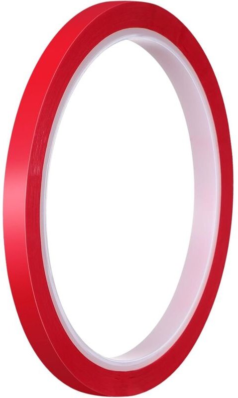 Rotes, dekoratives Klebeband für Autos und Boote, glänzende Folie, leicht abreißbar, rückstandsfrei anzubringen, 5 mm x ...