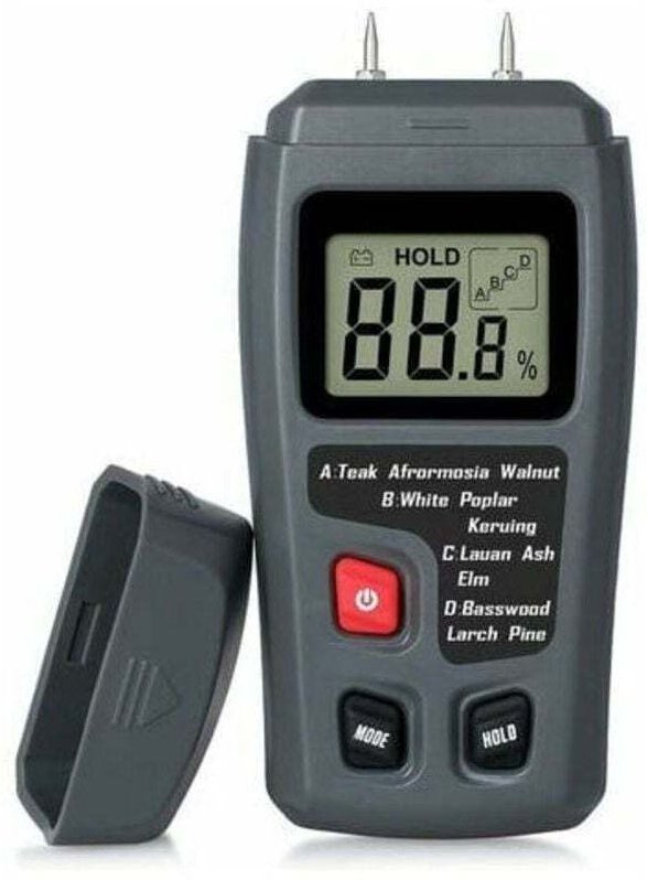 Tragbares Holzfeuchtemessgerät, LCD-Feuchtigkeitsmesser zur Messung der Holzfeuchte, zur Bestimmung der Feuchtigkeit von...