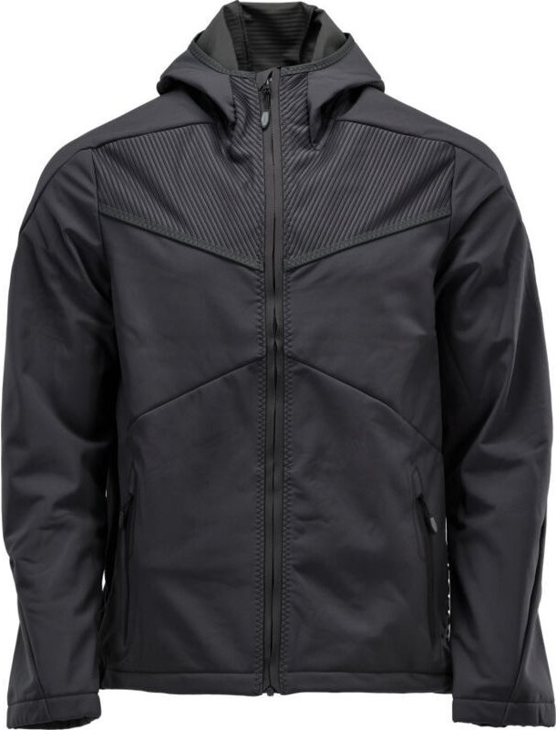 MASCOT Customized Shoftshell-Jacke mit Kapuze - 22102-649-Schwarz-XL