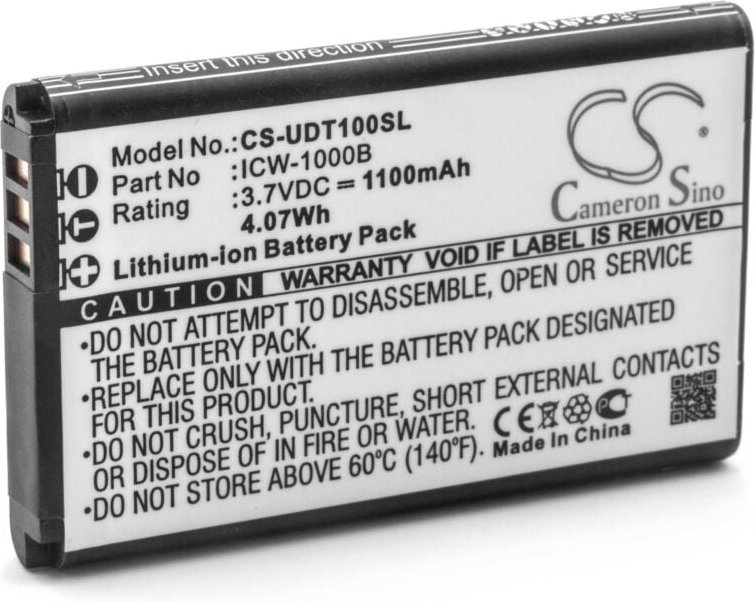 Vhbw - Akku kompatibel mit UniData / Incom WPU-7800B-US schnurlos Festnetz Telefon (1100mAh, 3,7V, Li-Ion)