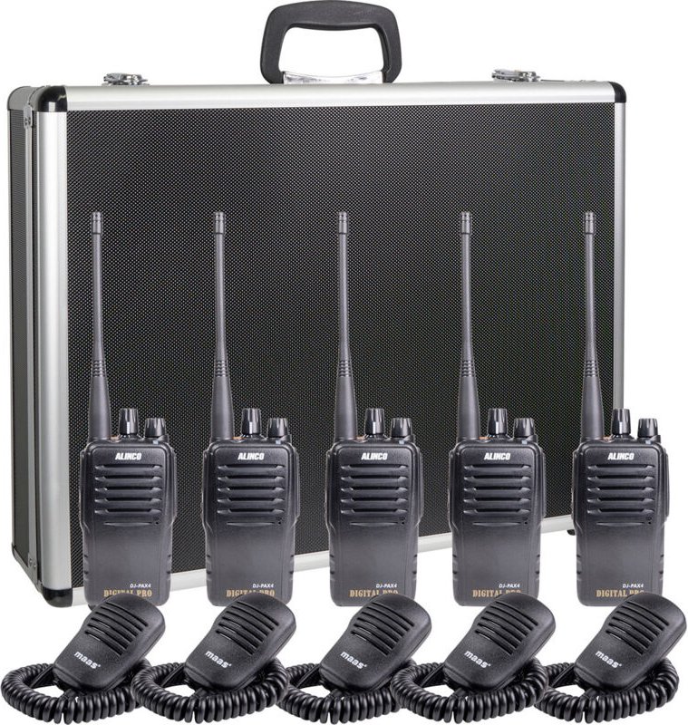 Alinco Team-Set DJ-PAX-4 + KEP-360-K 150098 PMR-Handfunkgerät 5er Set