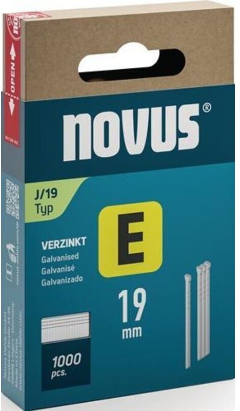 Nägel e Typ j Länge 19 mm Drahtbreite 1,2 mm mit Kopf