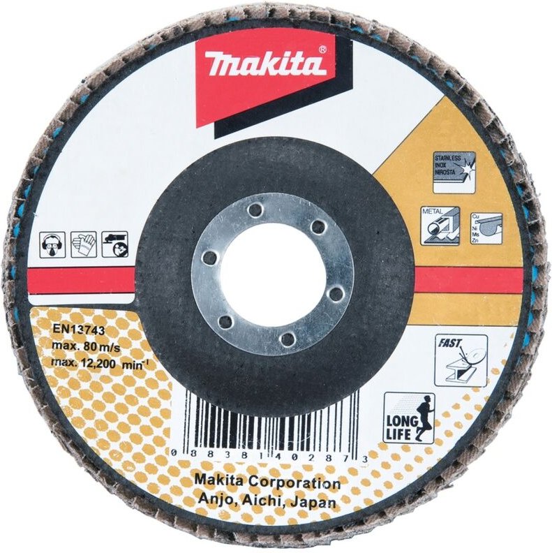 Fächerschleifscheibe 180 mm Z80 - D-27551 - Makita