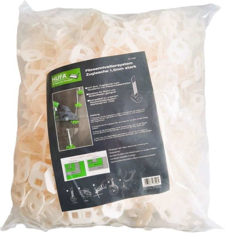 Hufa - Fliesen Nivelliersystem 500 x Zuglaschen