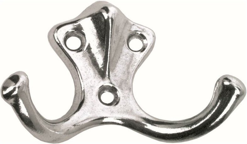 Mantelhaken, Aluminium, poliert, 42mm, 1 stk - HSI