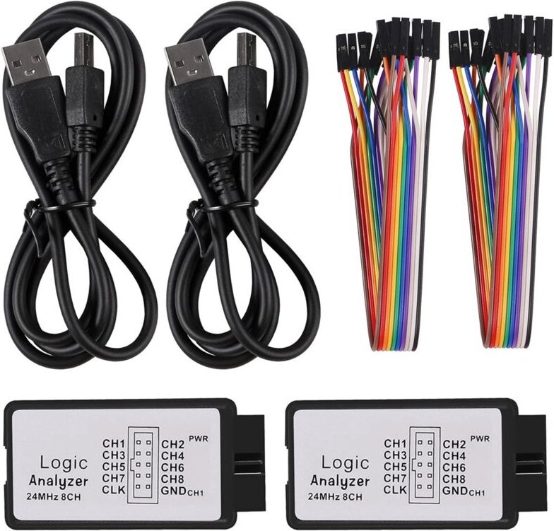 Tlily - 2 SäTze USB-Logikanalysator 24MHz 8-Kanal 24M/Sekunden Logikanalysator-Debugger für arm fpga Logikanalysator-Log...