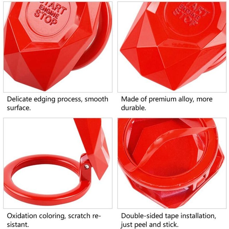 Auto Motor Start Stopp Knopf Abdeckungs Verkleidung Druckknopf Schalter InnenzubehöR Auto Dekorative Start Stopp Knopf K...