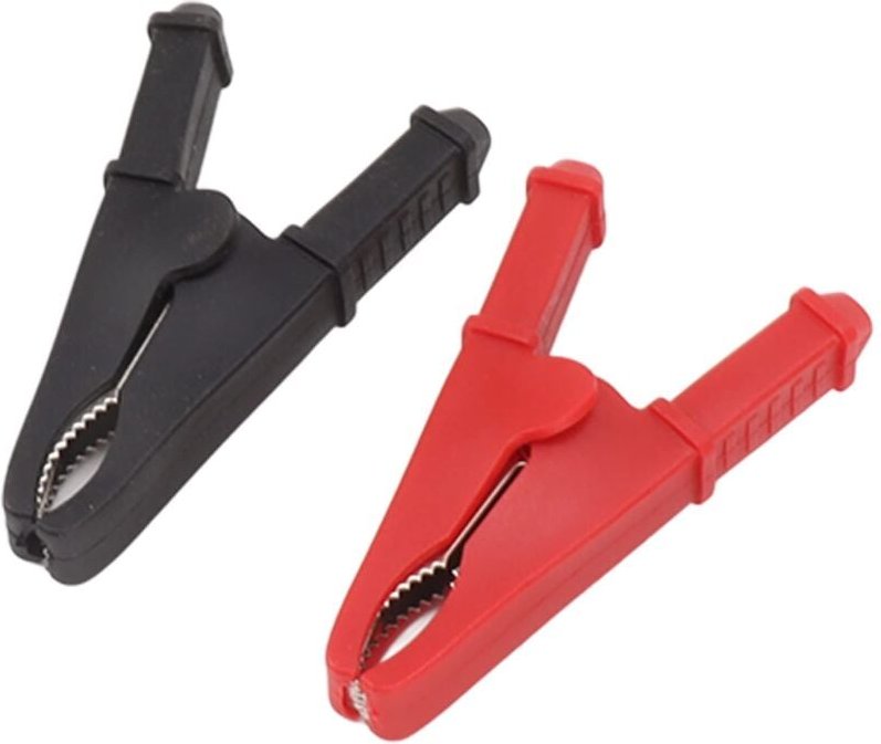 4-teiliges Set Krokodilklemmen, Kupferbatterieklemmen mit robusten, federbelasteten Starthilfekabeln, Krokodilklemmen fü...