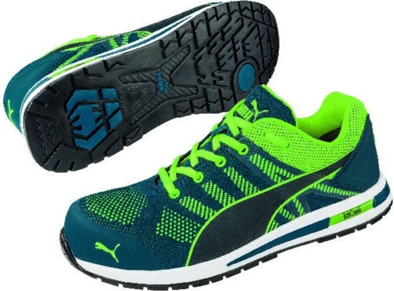 Puma Safety Shoes - Sicherheitsschuh Elevate Knit green low Gr.44 W.11 blau/grün S1PS esd fo hro sr