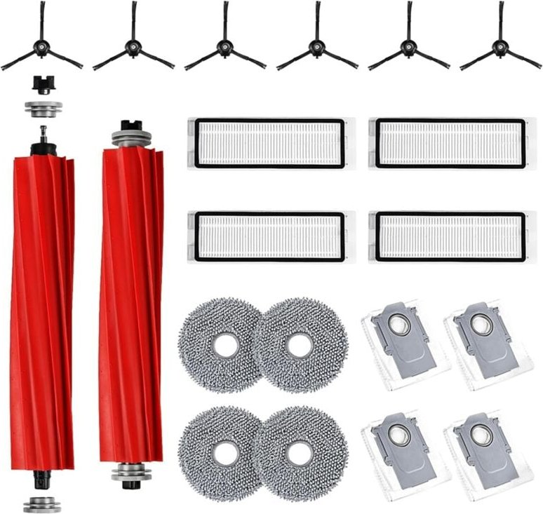 Zubehörset für Q Robot Absaugstation, Ersatzteile inkl. Hauptbürsten, Tücher, HEPA-Filter