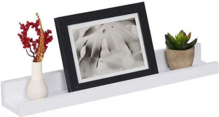 Simple floating shelf in white