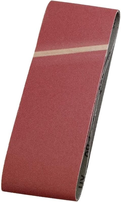 KWB - 3x Gewebe-Schleifband, 100 x 610 mm, K-80, Edel-Korund, für Holz & Metall, Schleifpapier für Band-Schleifer / Schl...
