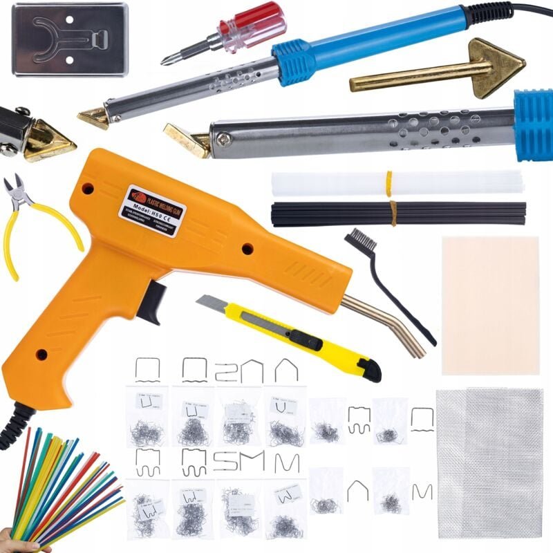 Rosfix Set Blue Lark BL80W – Kunststoffschweißgerät 80 W mit Zubehör Zange, Gitter, 800 Klammern, 5 Schweißdrähte Für Au...