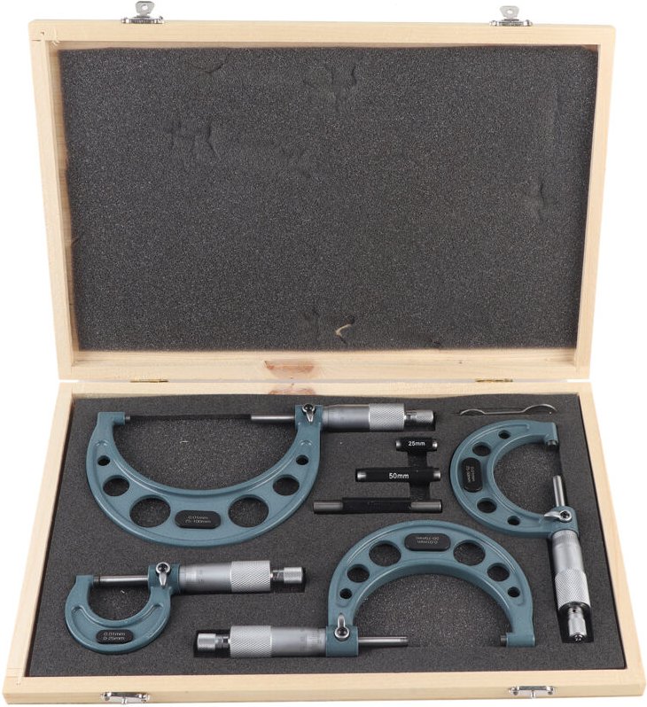 Eosnow Mikrometer, bequemer Betrieb Mikrometer Set 4pcs für Durchmessermessung