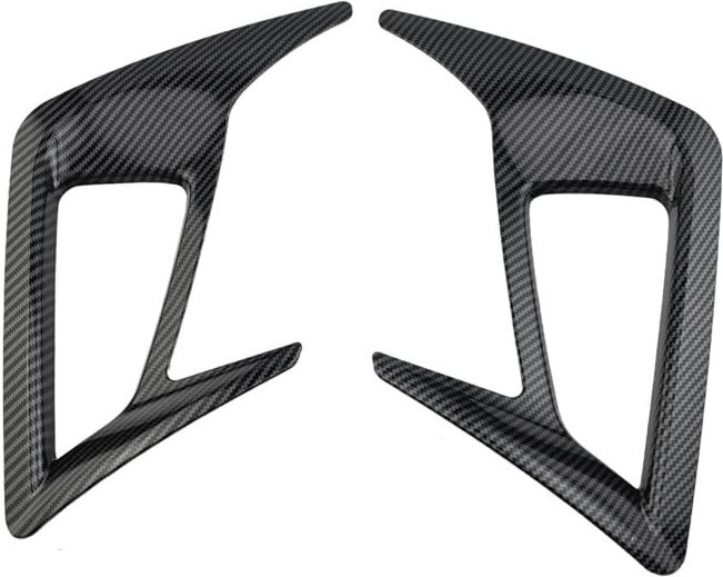 Tlily - 2 Stück Kohlefaser Scheinwerfer Lampen Rahmen Abdeckung für Focus Schrägheck MK4 2019-2020